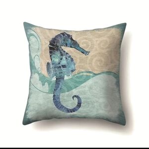 New seahorse beach house theme home decor accent pillow case